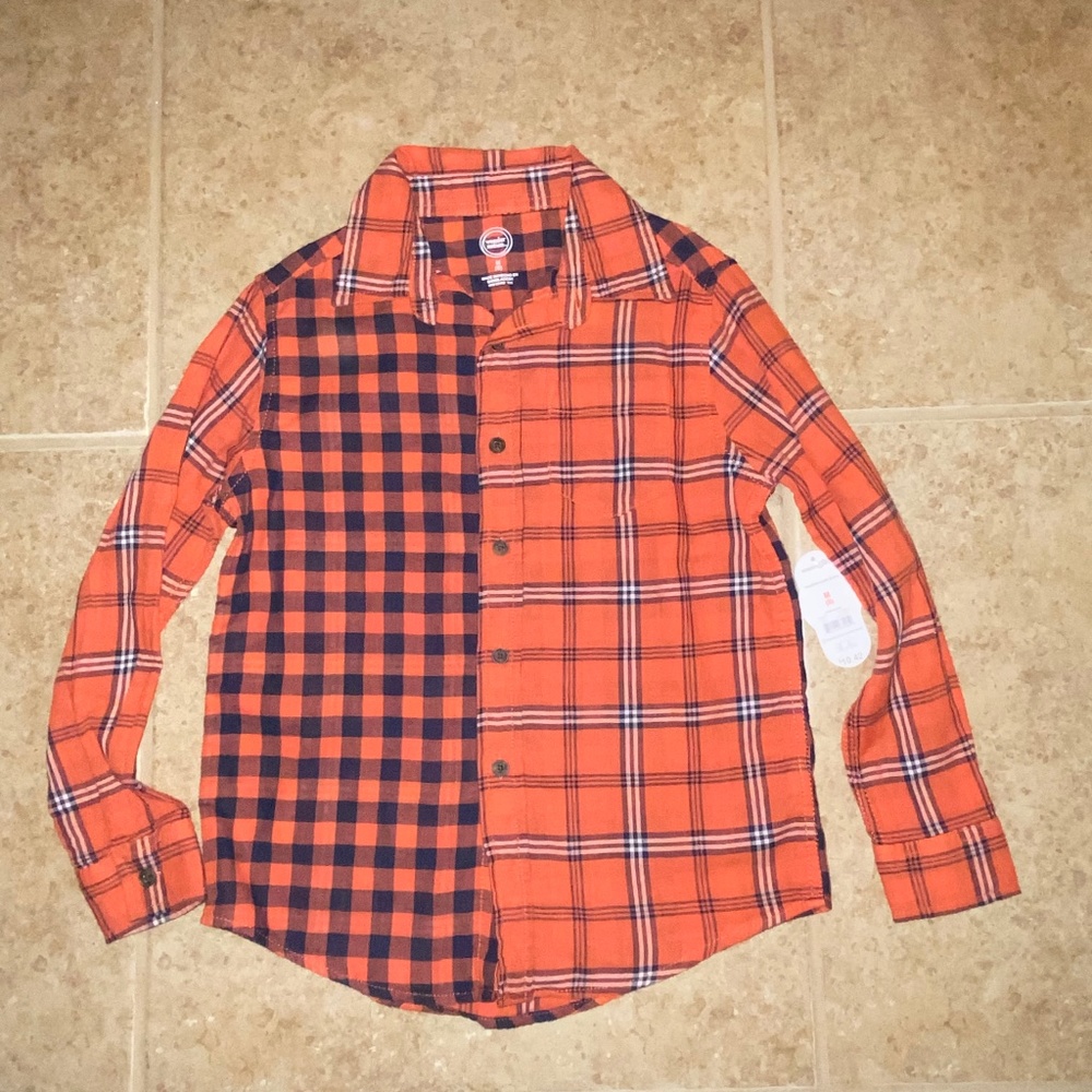 Plaid button up shirt (boys)